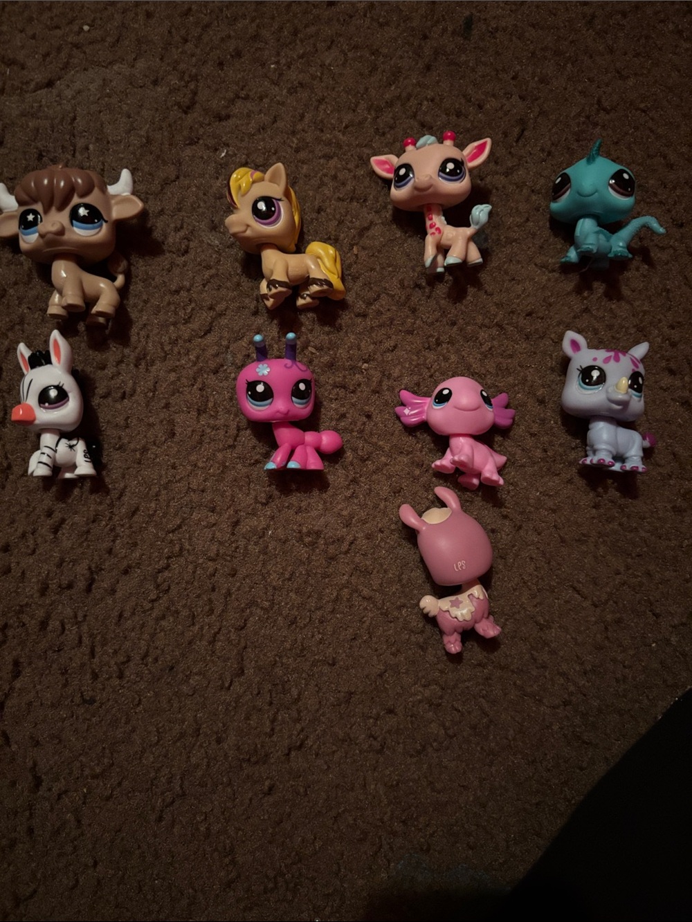 Littlest Pet Shop Assorted Colorful Mini Pet Figures - Pink, Blue, Brown, Cream